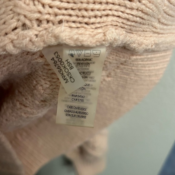 Calvin Klein Blush Mock Neck Knit Sweater - Picture 9 of 10